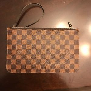 Authentic Louis Vuitton Neverfull wristlet pouch